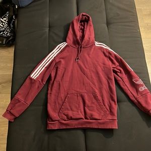 Adidas Maroon Outline Hoodie